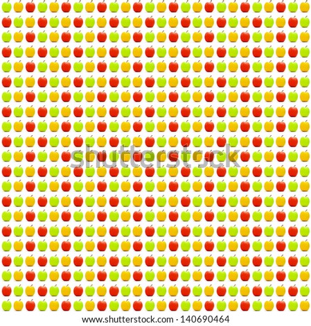 Seamless apples pattern, apples background