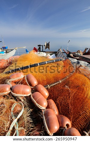 fisherman net and tools