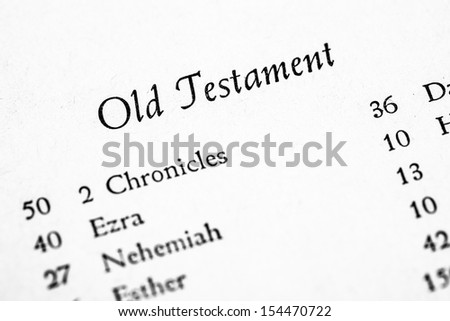 Old Testament table of contents page