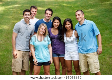 Group of diverse young people