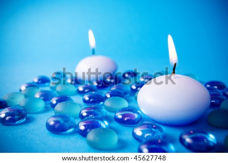 Blue Candle Stock Photo 45627748 : Shutterstock