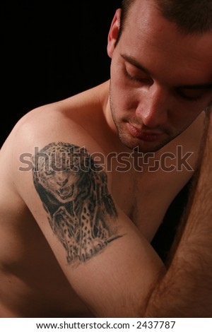 stock photo : leopard tattoo