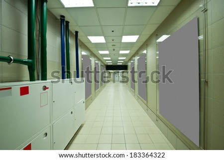 spare corridor interior of a business center