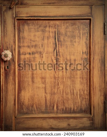vintage, door of the old-time closet after restoration, instagram image style
