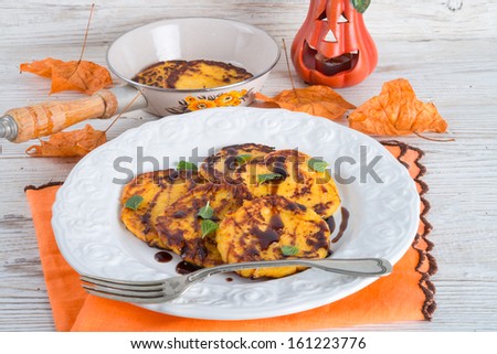 traditional Polish pumpkin yeast pancakes (Racuchy)