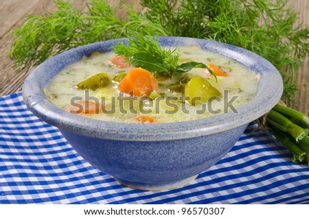 Polish cucumber soup