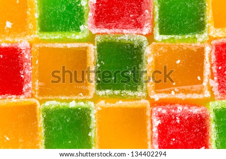 Colorful sweets. Jelly candies background