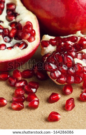 Fresh pomegranate background