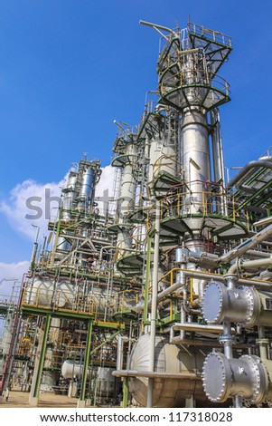 Structure of Oil and chemical factory in day time