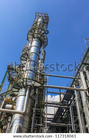 Oil and chemical factory in day time