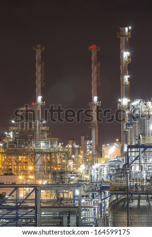 Industrial plant in night time