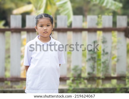 Asian Children in student dress