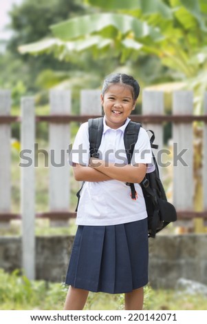 Dress of female students of government primary schools in Thailand