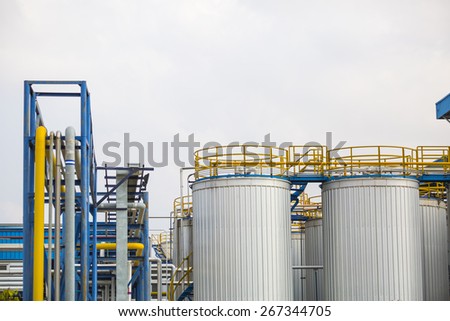 Chemical tank in industrial plant