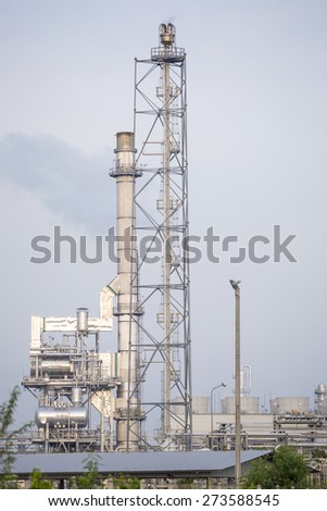 Refinery tower in refinery plant