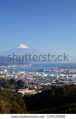 Mt. Fuji and Shimizu Port, Shizuoka, Japan