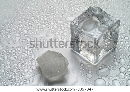 Melting ice on white background (1)