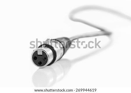 Microphone Cable On White Background