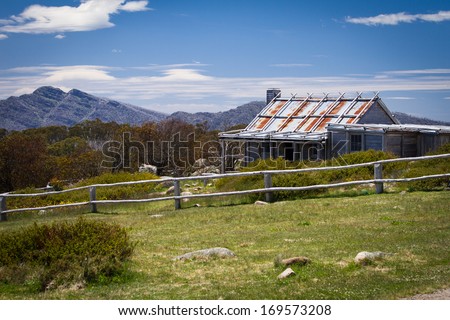 Craig\'s Hut (as seen in the Man from Snowy River movie) in the Victorian alps, Australia