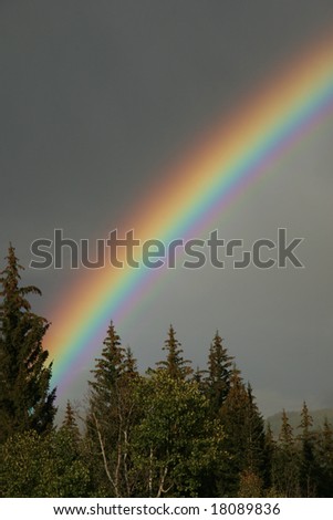 Rainbow after a storm over the Rockies