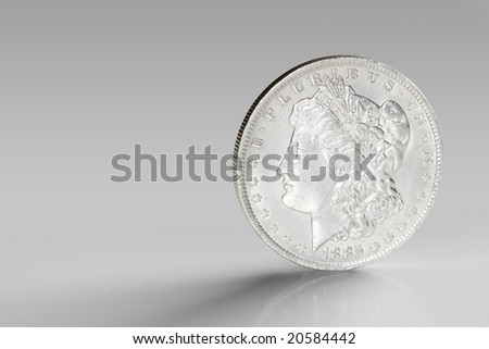Head side of Rare US 1885 Silver Dollar