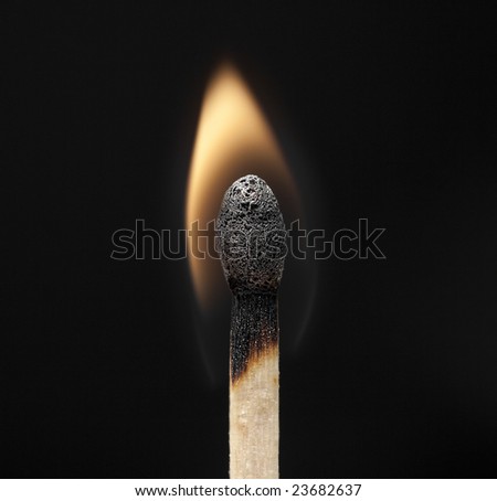 Matchstick burning out
