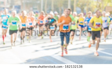 Unfocused marathon runners