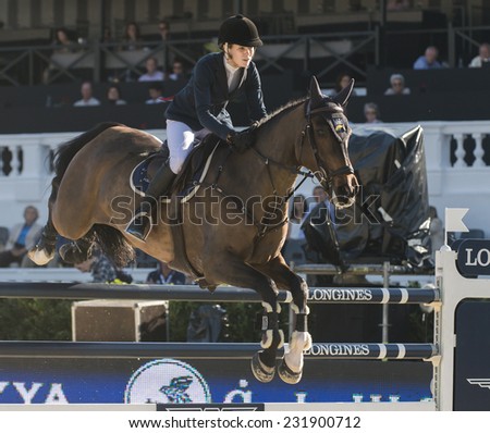 BARCELONA - OCTOBER 09: Alexander Zettermann rider in action during the Furusiyya Nations Final Cup in Real Club Polo Barcelona, on October 09, 2014, Barcelona, Spain.