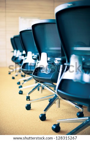 meeting room, empty chairs