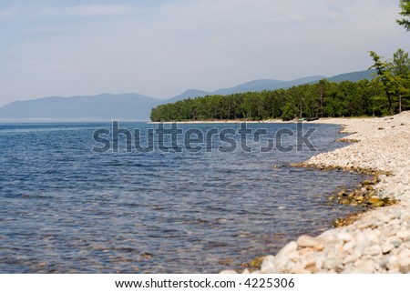 Baikal lakeside with cape \