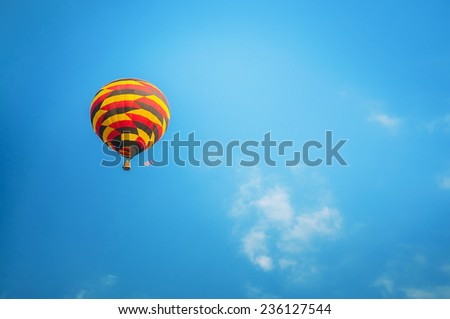 Colorful balloon on sky, hot air balloon