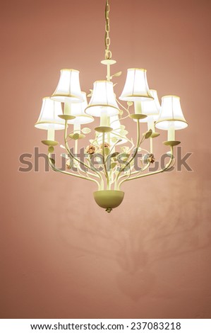 Vintage Chandelier old design, Ceiling lamp, light