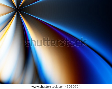 electric blue tunnel, digital illustration