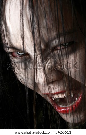 female vampire, hungry for blood