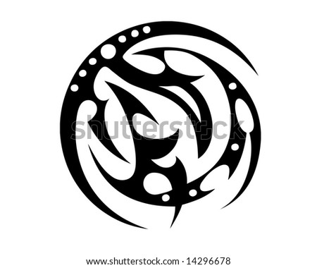 stock photo illustration of abstract circle tribal design