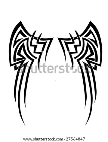 tribal designs wings. wings tribal design