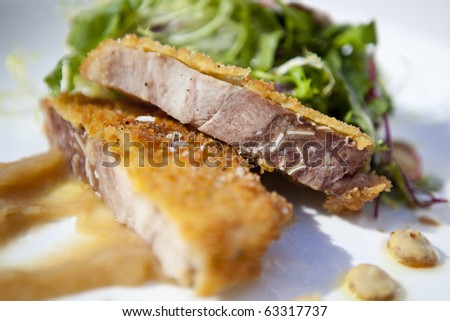 Pig\'s Head Torchon with Apple Mustard and Frisee