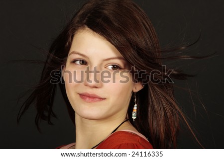 black teen hair. young stundents beach stock photo : pretty teen age