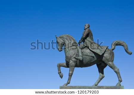 King Carol I on horse statue - Bucharest