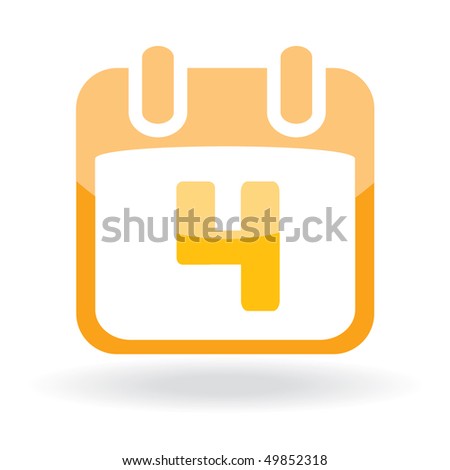 calendar date icon. stock photo : Eater icon - calendar with date. Rasterized vector