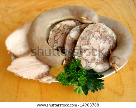 Right taste meat delicacy hog-killing time