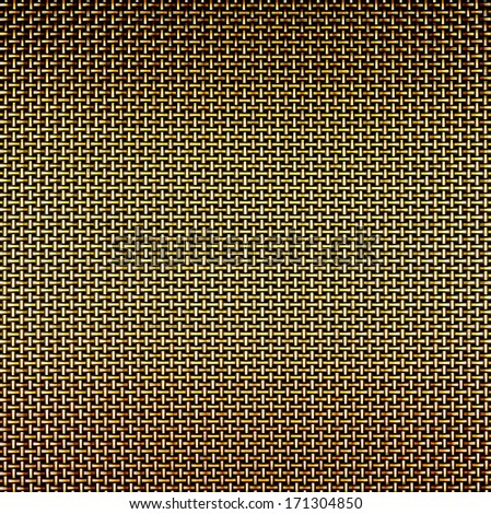 Golden wire grid background