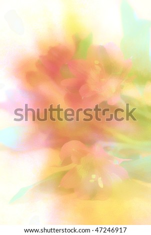 Soft delicate blurred floral background,digitally created.