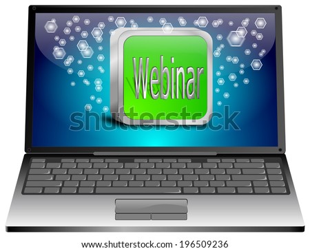 Laptop with webinar