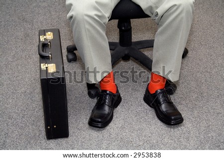 Businessman with striking individuality - concept for new, unconventional business