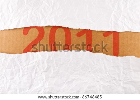 Torn paper-strip series - new year concept with copy space
