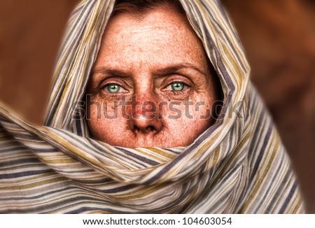 Beautiful image of a woman with cape