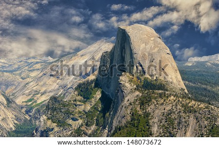 Beautiful Image of Half Dome Yosemite from Glacier point