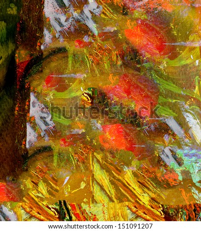 Image of a original Abstract oil  and sand painting On Canvas