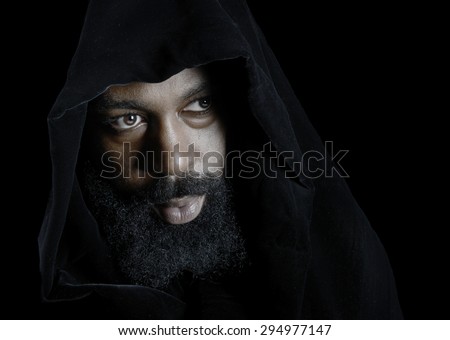 Nice Striking Portrait Of a muslim man on Black